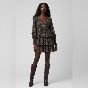 Saltwater LUXE Black Floral Long Sleeve Dress